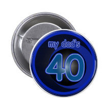 Le quarantième anniversaire du papa badges avec agrafe