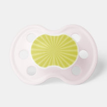 Le rayon de soleil jaune vert Sun rayonne le motif Tétine Pour Bébé