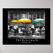 Le Riverwalk à San Antonio, le Texas Poster