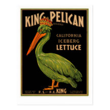 Le Roi Pelican Brand Lettuce Carte Postale