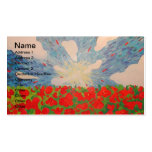 Le rouge fleurit le carte de visite