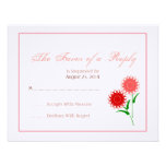 Le rouge fleurit RSVP Faire-part