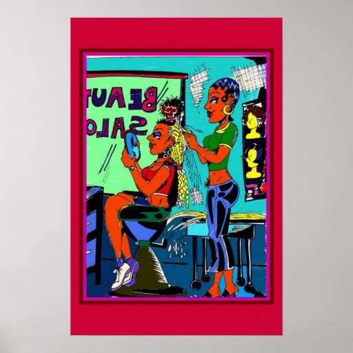 Le salon de beauté affiches