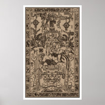 Le sarcophage de Pacal - vaisseau spatial maya ant Posters