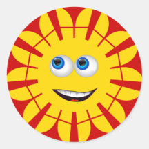 LE SOLEIL HEUREUX DE VISAGE AUTOCOLLANTS