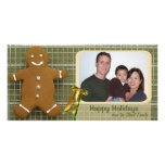 Lebkuchen-Mann-und Band-Foto-Feiertags-Karte Fotokarten