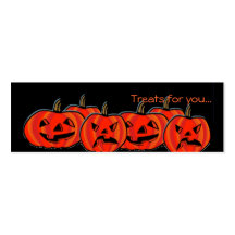 Leckerei-Karten für Halloween-gute Sachen Visitenkarten