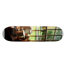 Lehm-Gläser auf Windowsill Personalisierte Skateboarddecks