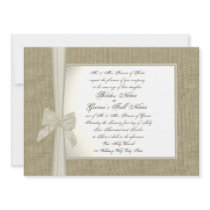Leinwand und Bogen-rustikale Hochzeit Ankündigungen