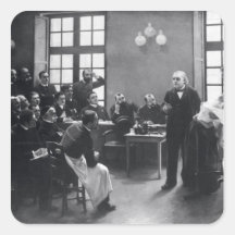 Lektion mit Doktor Charcot beim Salpetriere Quadratsticker