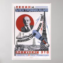 Lénine et électricité posters