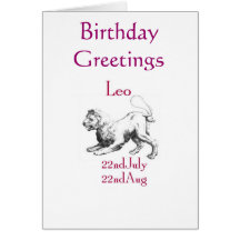 LEO GREETING CARD