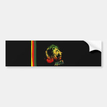 león rasta etiqueta de parachoque