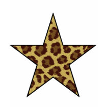 Leoparddruck-Sternt-shirt