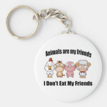 Les animaux sont mes amis porte-clef