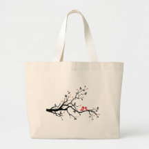 Les baisers de l'oiseau sur la branche d'arbre ave sacs