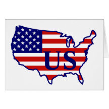 Les Etats-Unis tracent la carte de voeux de drapea