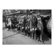 Les filles de talle, les années 1900 tôt carte de vœux