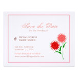 Les fleurs rouges font gagner la date invitations personnalisées
