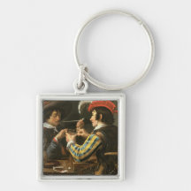 Les joueurs de carte porte-clef