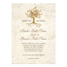 Les racines d'arbre de remous Antiqued le mariage  Faire-parts
