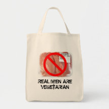 LES VRAIS HOMMES SONT ÉPICERIE VÉGÉTARIENNE FOURRE SAC FOURRE-TOUT