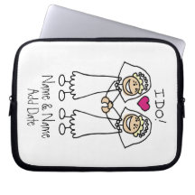 Lesbische Hochzeit Braut Laptop Sleeve Schutzhüllen