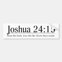 Lesen Sie das Bibel-Joshua-24:15 Autosticker