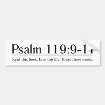 Lesen Sie das Bibel-Psalm-119:9 - 11 Autosticker