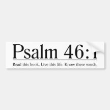 Lesen Sie das Bibel-Psalm-46:1 Autoaufkleber
