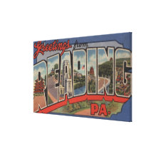 Lesung, Pennsylvania - große Buchstabe-Szenen 2 Gespannter Galeriedruck