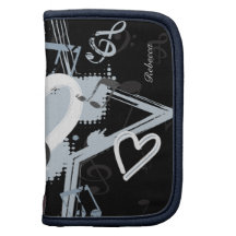 L'étoile musicale personnalisée note le motif de c agendas folio