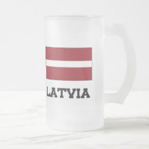 Lettland-Flagge Tee Haferl