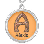 Lettre de guépard un nom de Necklace~Customize Pendentif