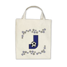 Lettre J dans le monogramme bleu Fourre-tout du fo Sacs