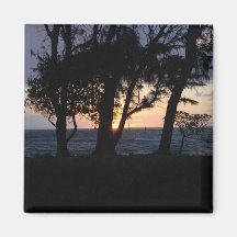 Lever de soleil dans Kaua Magnets Pour Réfrigérateur