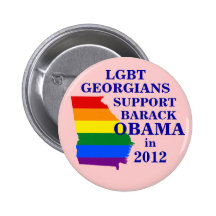 LGBT Georgians für Obama 2012 Anstecknadelbuttons