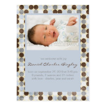 L'hiver pointille le bleu • Faire-part de bébé Carte Postale