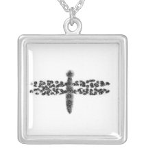 LIBELLULE du CHARBON DE BOIS 3d Pendentif