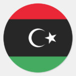 Libyen-Flagge Runde Sticker