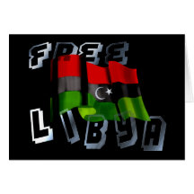 Libysche Flagge der Libyen-Unabhängigkeits-Monarch Grußkarten