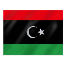 Libysche Unabhängigkeitsflagge - freie Libyen-Prot Postkarten