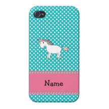 Licorne mignonne nommée personnalisée iPhone 4 case