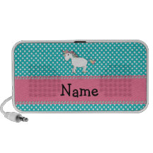 Licorne mignonne nommée personnalisée mini haut-parleurs