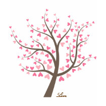 Liebe-Baum-T-Stück