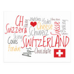 Liebe der Sache-I über die Schweiz, Käse, Schokola Postkarte
