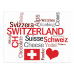 Liebe der Sache-I über die Schweiz, Käse, Schokola Postkarte