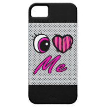Liebe des Emo Augen-Herz-I ich iPhone 5 Etui