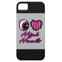 Liebe-hoher Heels des Emo Augen-Herz-I Hülle Fürs iPhone 5