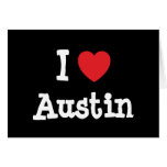 Liebe I Austin-Herz T-Shirt Karten